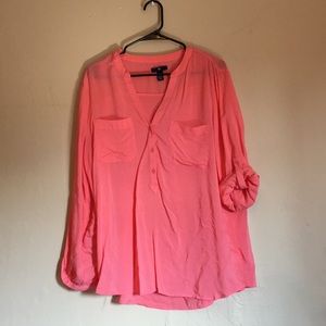 Large salmon blouse from Gap